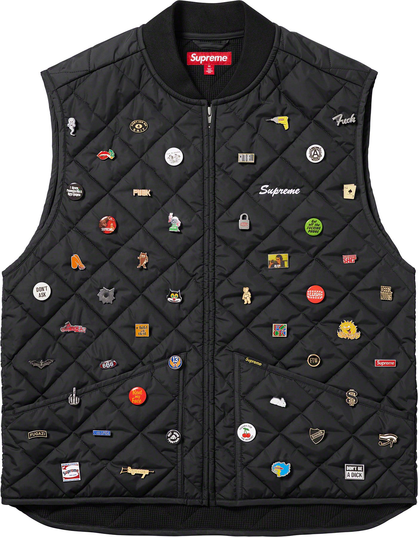 Supreme Pins Quilted Work Vest ピンズ ベスト
