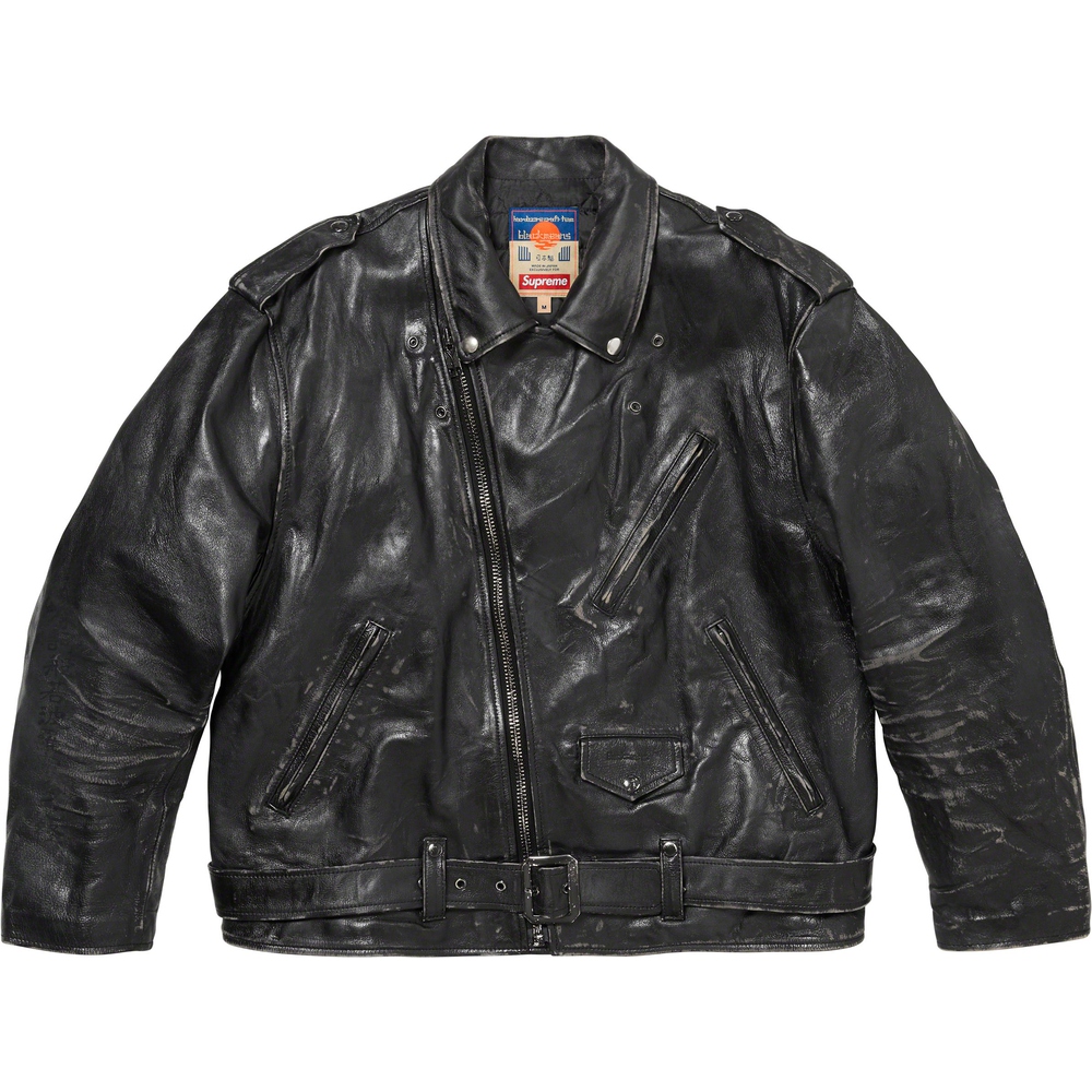 Blackmeans Painted Leather Motorcycle Jacket - fall winter 2023 - Supreme