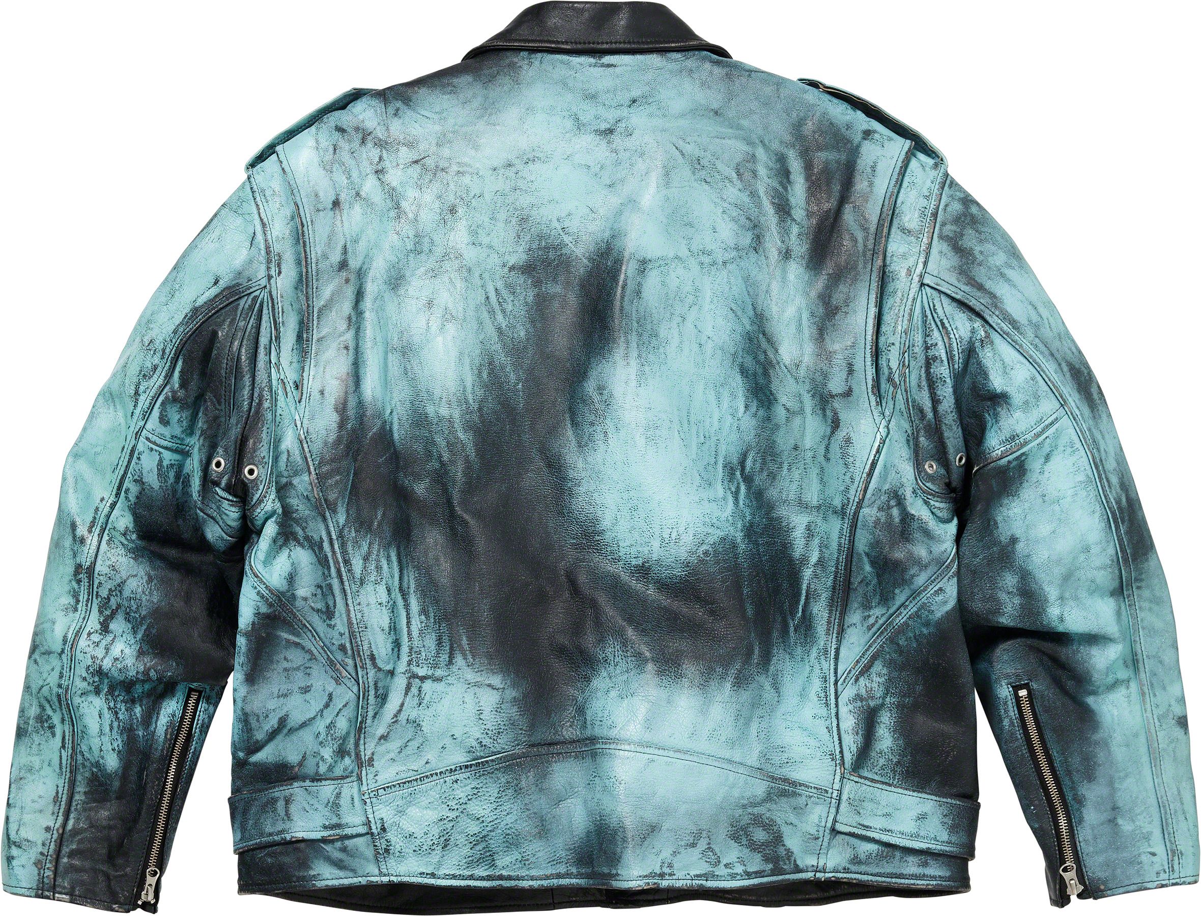 Blackmeans Painted Leather Motorcycle Jacket - fall winter 2023 ...
