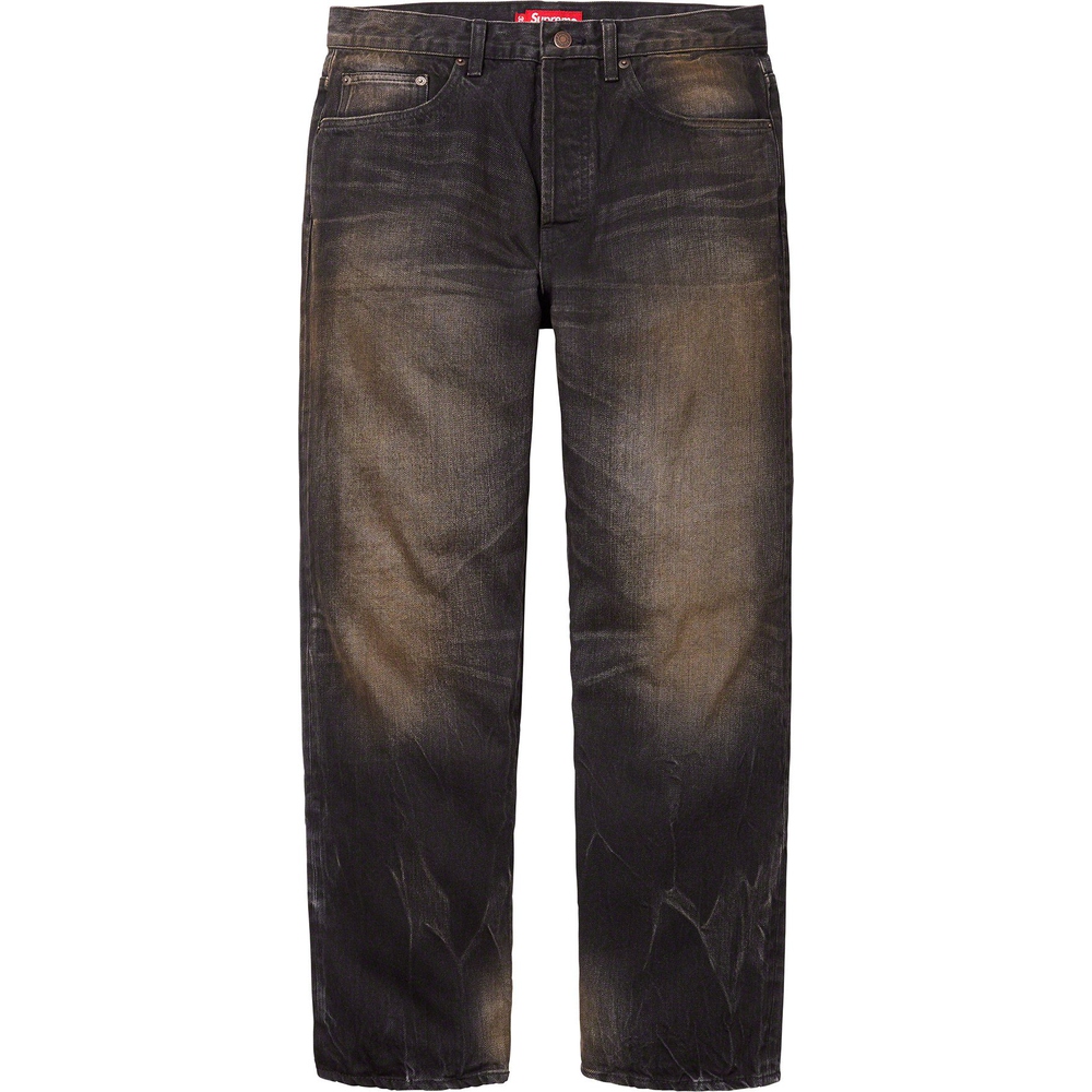 Fall Winter2023 Distressed Loose Fit Selvedge Jean 7 Sqr 