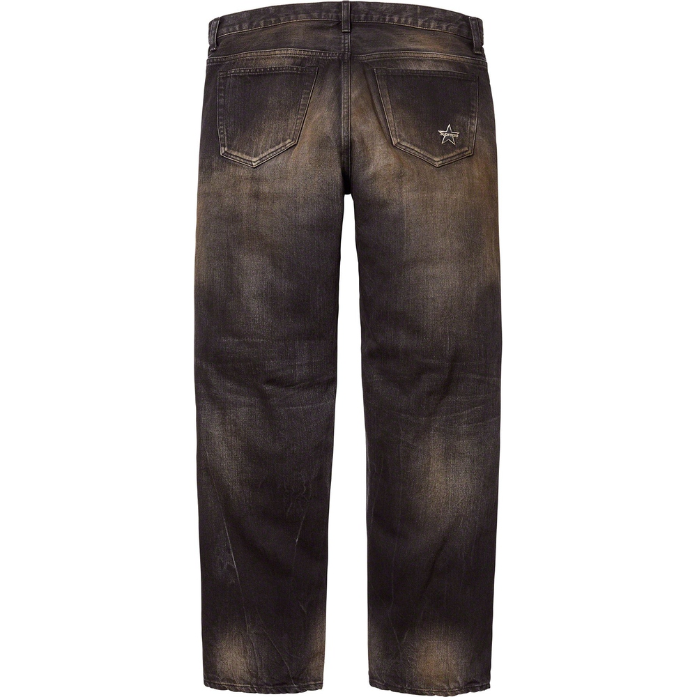 Details on Distressed Loose Fit Selvedge Jean  from fall winter
                                                    2023 (Price is $288)