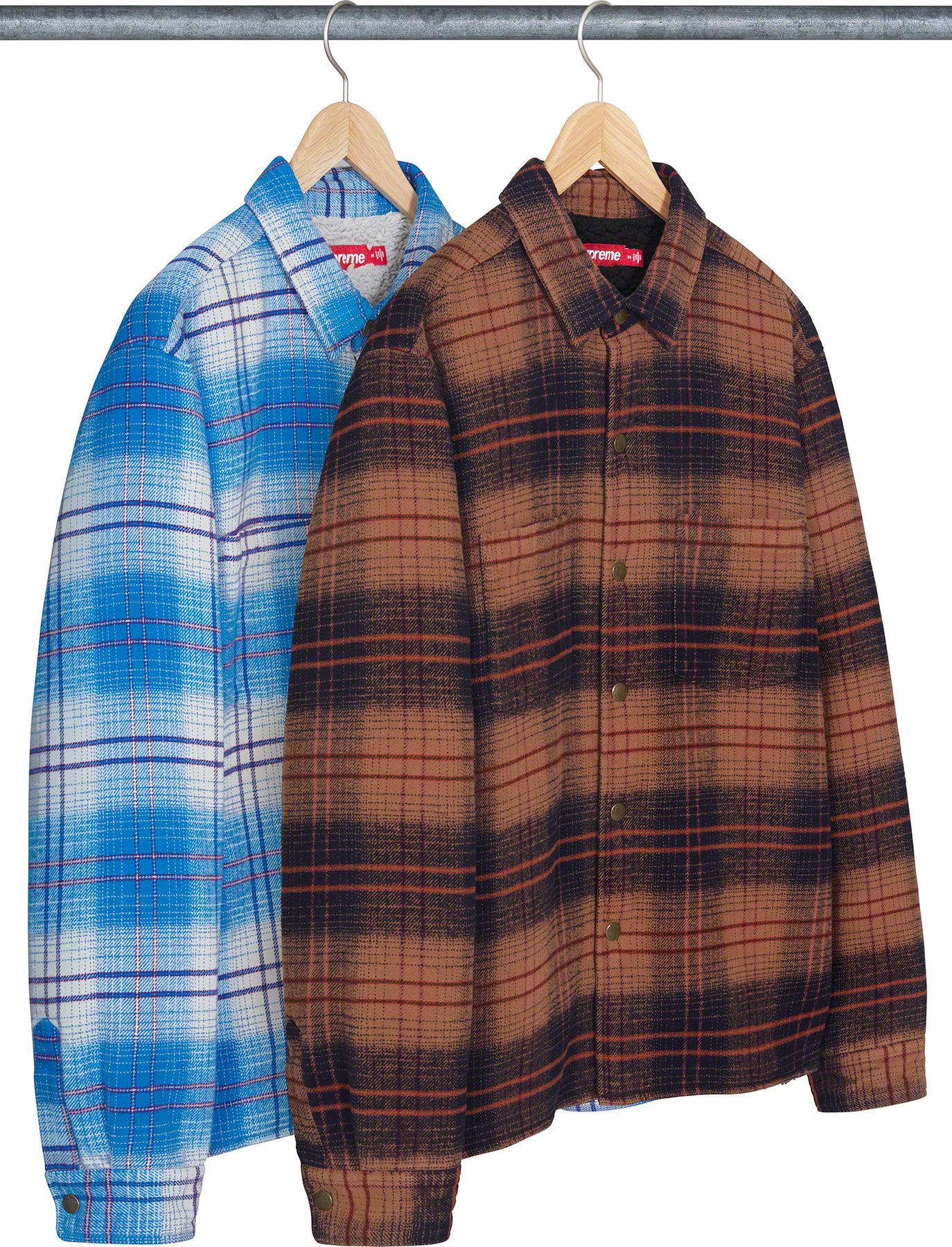 Supreme Lined Flannel Snap Shirt S1度使用汚れなどはなし