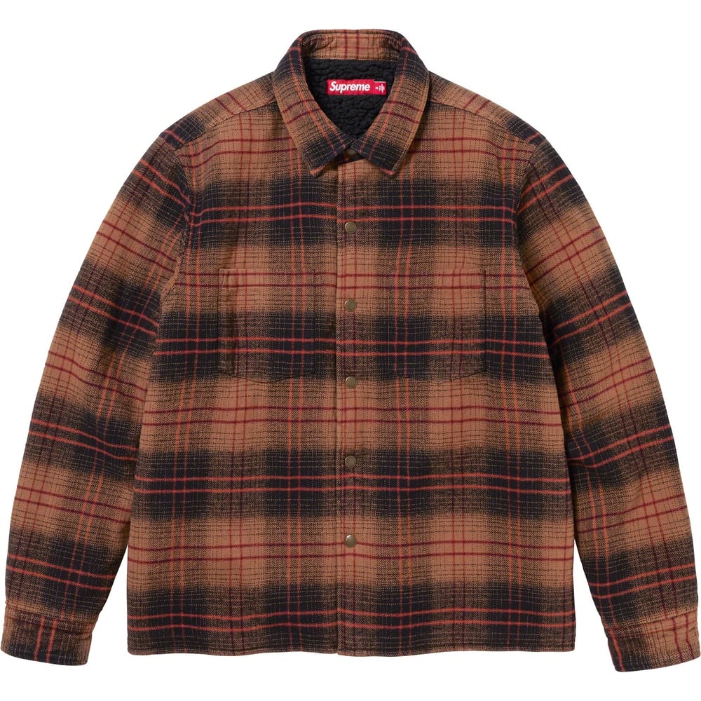 Details on Lined Flannel Snap Shirt  from fall winter
                                                    2023 (Price is $148)