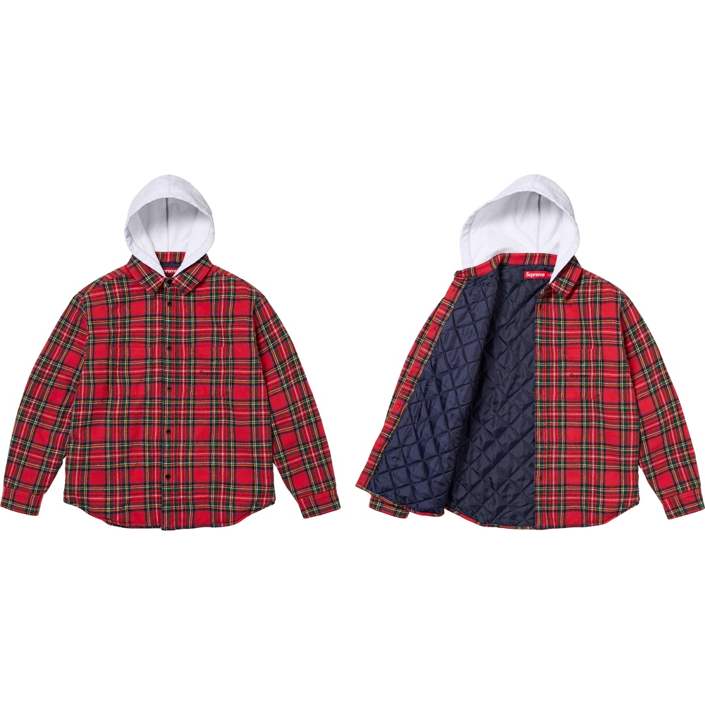 Details on Tartan Flannel Hooded Shirt  from fall winter
                                                    2023 (Price is $148)