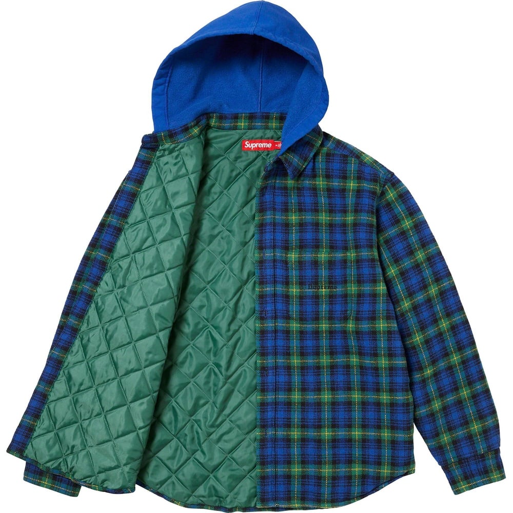 Details on Tartan Flannel Hooded Shirt  from fall winter
                                                    2023 (Price is $148)