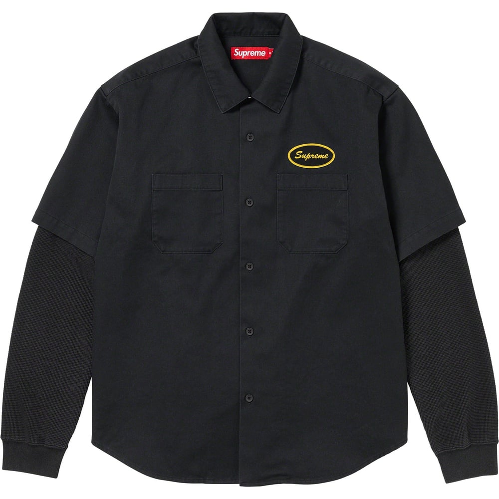 Details on Thermal Sleeve Work Shirt  from fall winter
                                                    2023 (Price is $138)