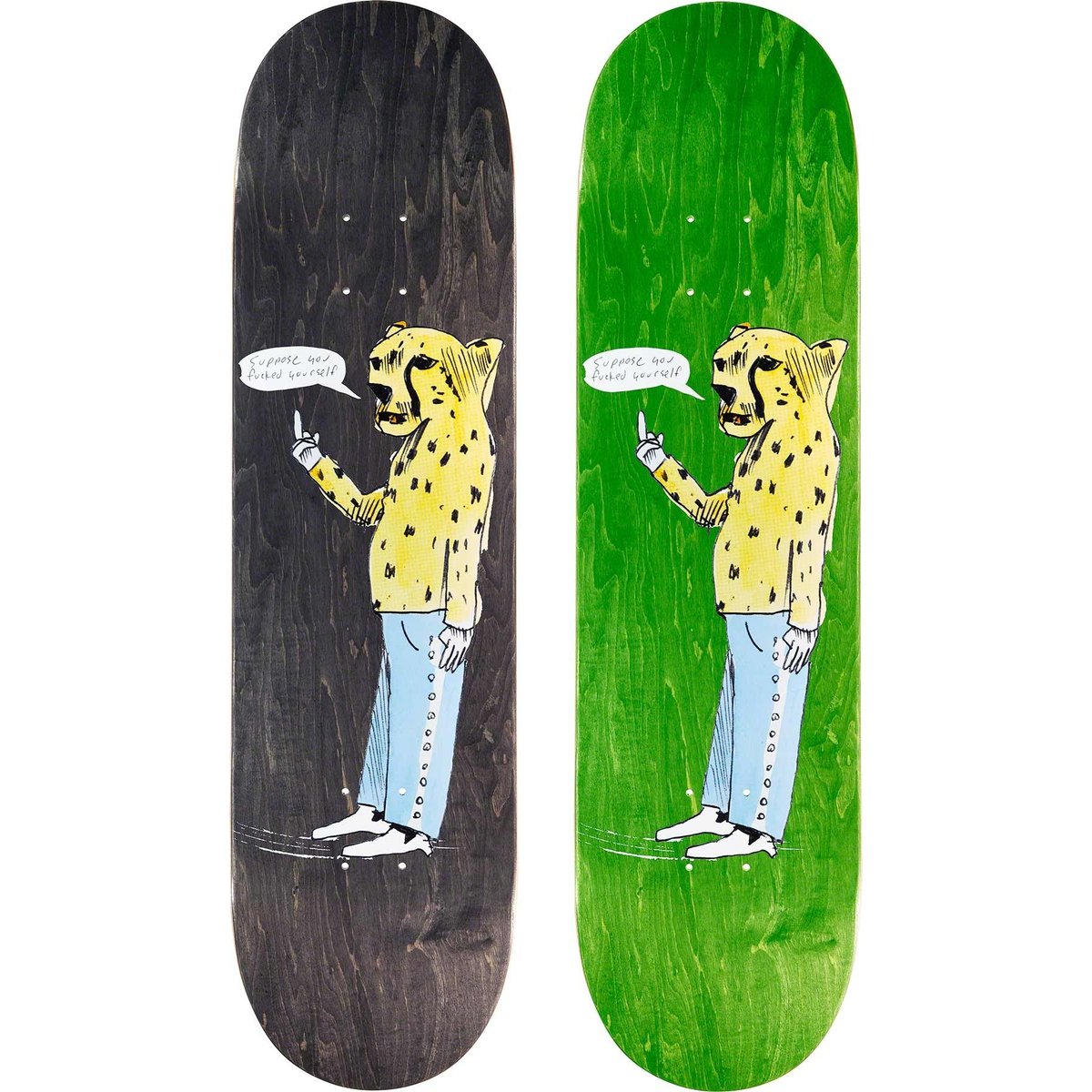 Details on Neil Blender Cheetah Skateboard from fall winter
                                            2023 (Price is $60)