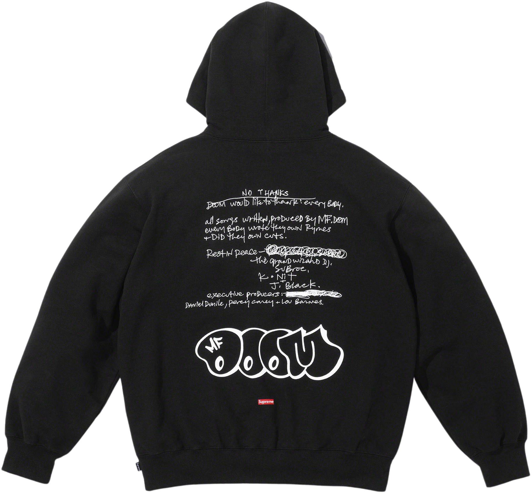 Supreme MF DOOM Hooded Sweatshirt Black-