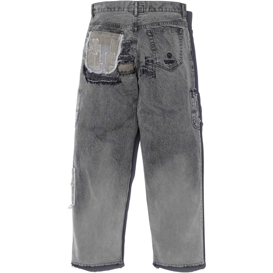 Details on Supreme blackmeans Mended Loose Fit Jean  from fall winter
                                                    2023 (Price is $398)