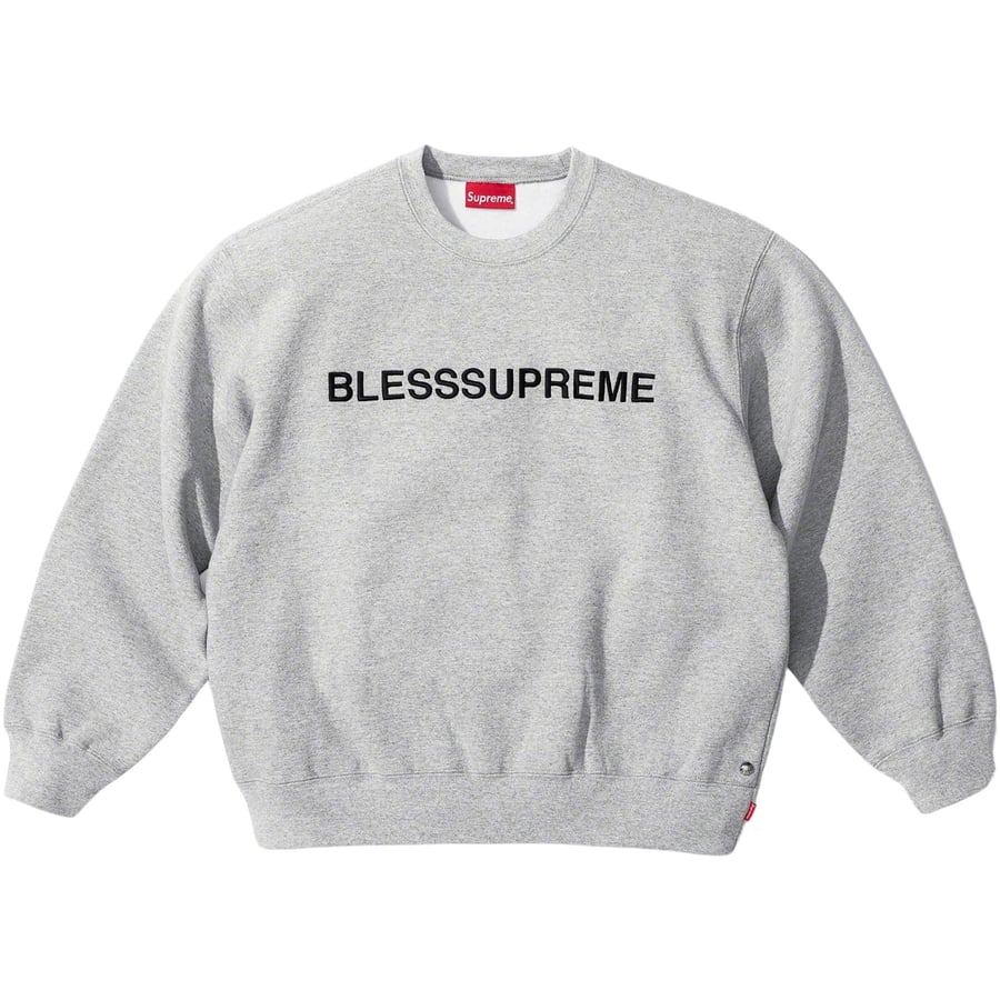 Details on Supreme BLESS Crewneck  from fall winter
                                                    2023 (Price is $158)