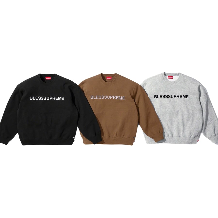 Details on Supreme BLESS Crewneck from fall winter
                                            2023 (Price is $158)