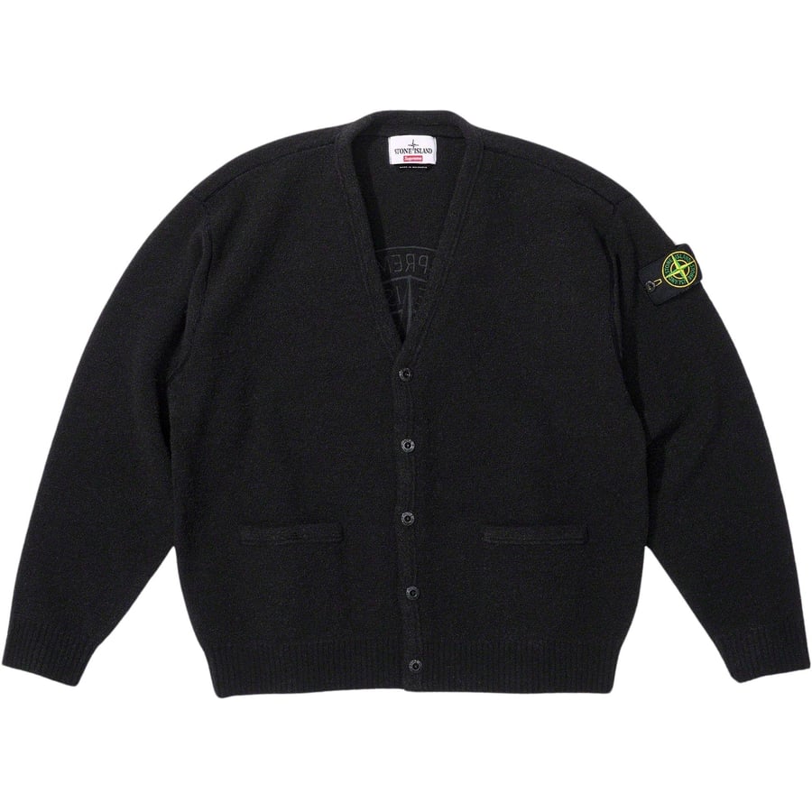 Details on Supreme Stone Island Bouclé Cardigan  from fall winter
                                                    2023 (Price is $498)