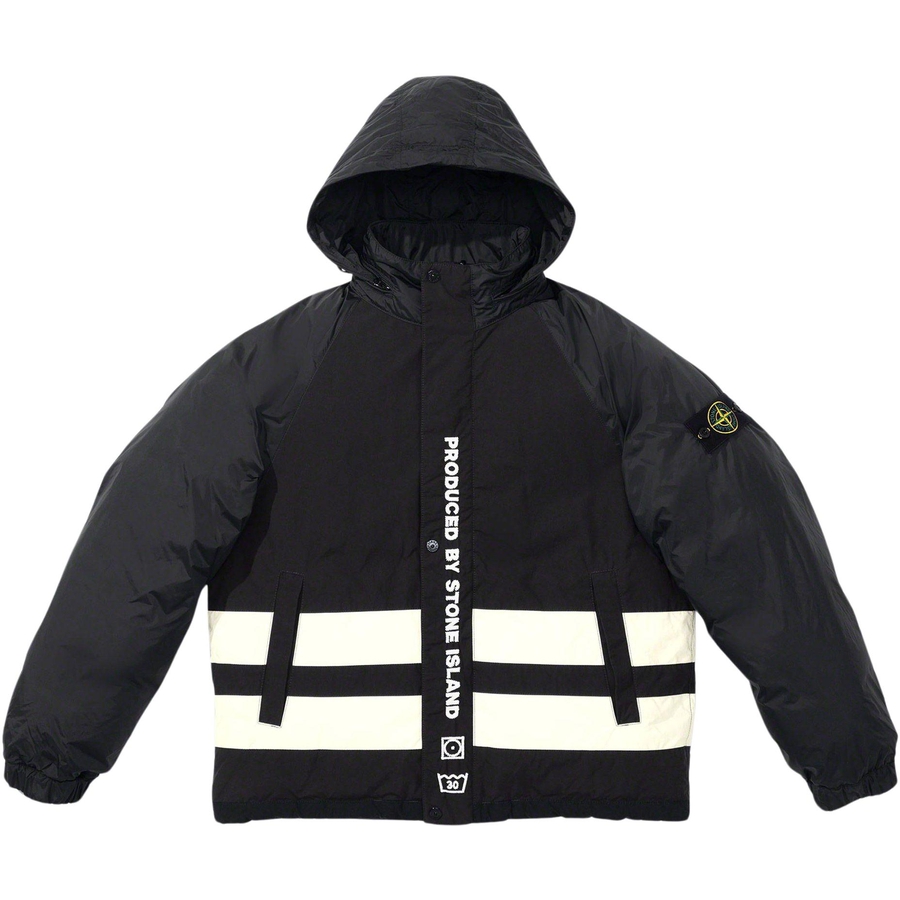 Details on Supreme Stone Island Reversible Down Puffer Jacket  from fall winter
                                                    2023 (Price is $998)
