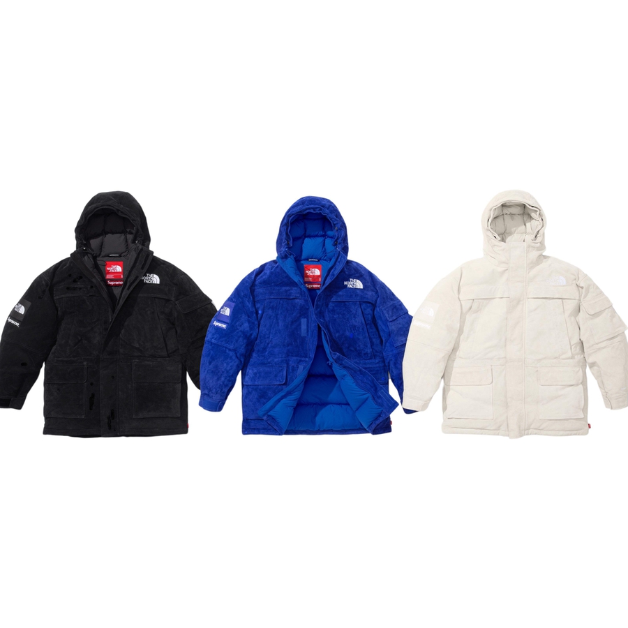 Details on Supreme The North Face Suede 600-Fill Down Parka  from fall winter
                                                    2023 (Price is $1298)