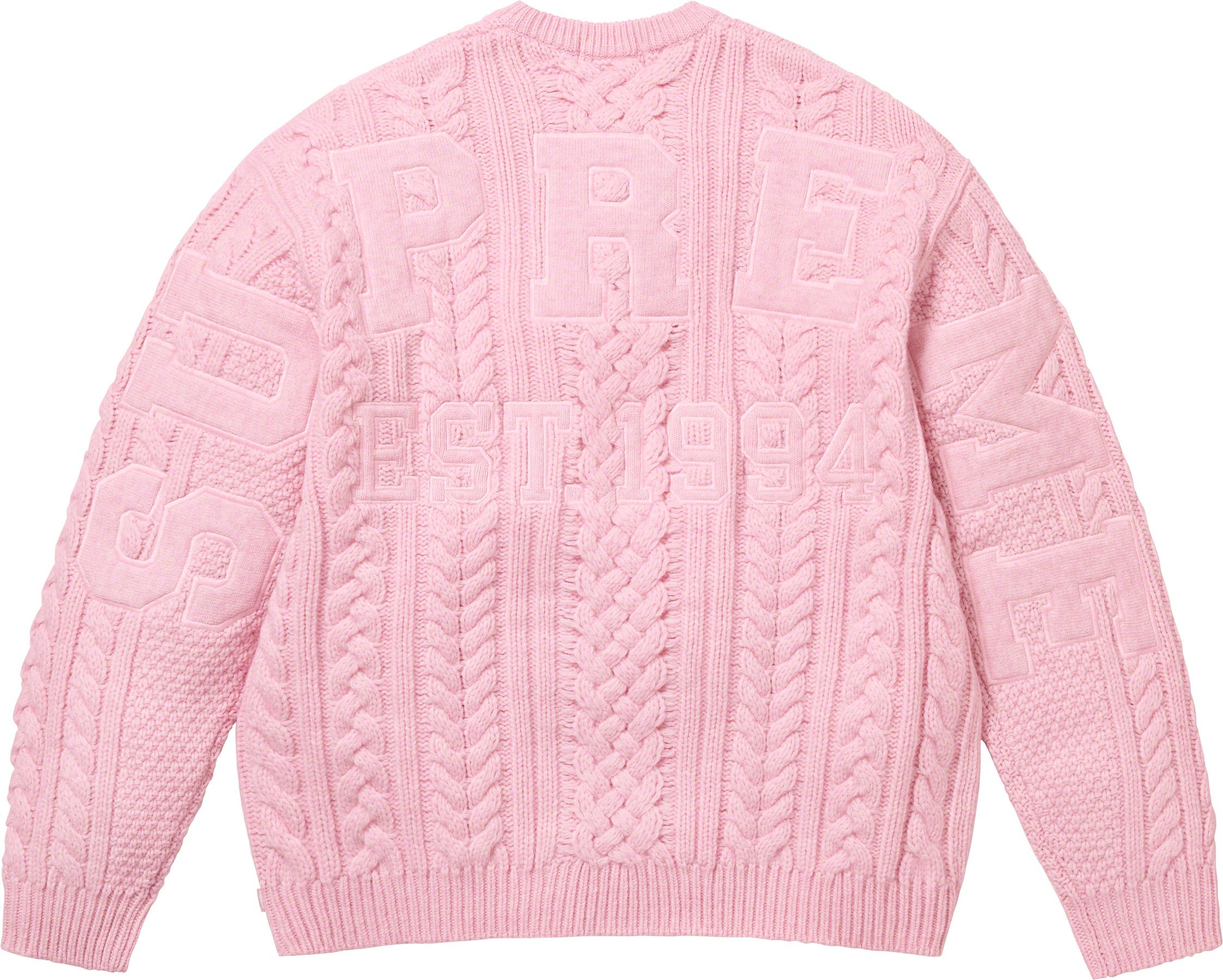 Supreme Applique Cable Knit Sweater Sサイズ購入先Sup