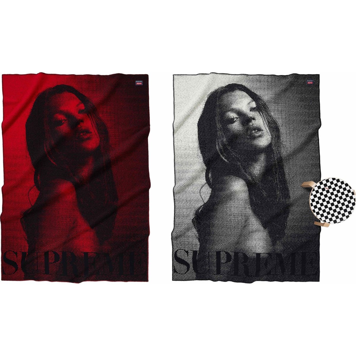 Details on Supreme Faribault Woolen Mill Kate Moss Throw Blanket from fall winter
                                            2024