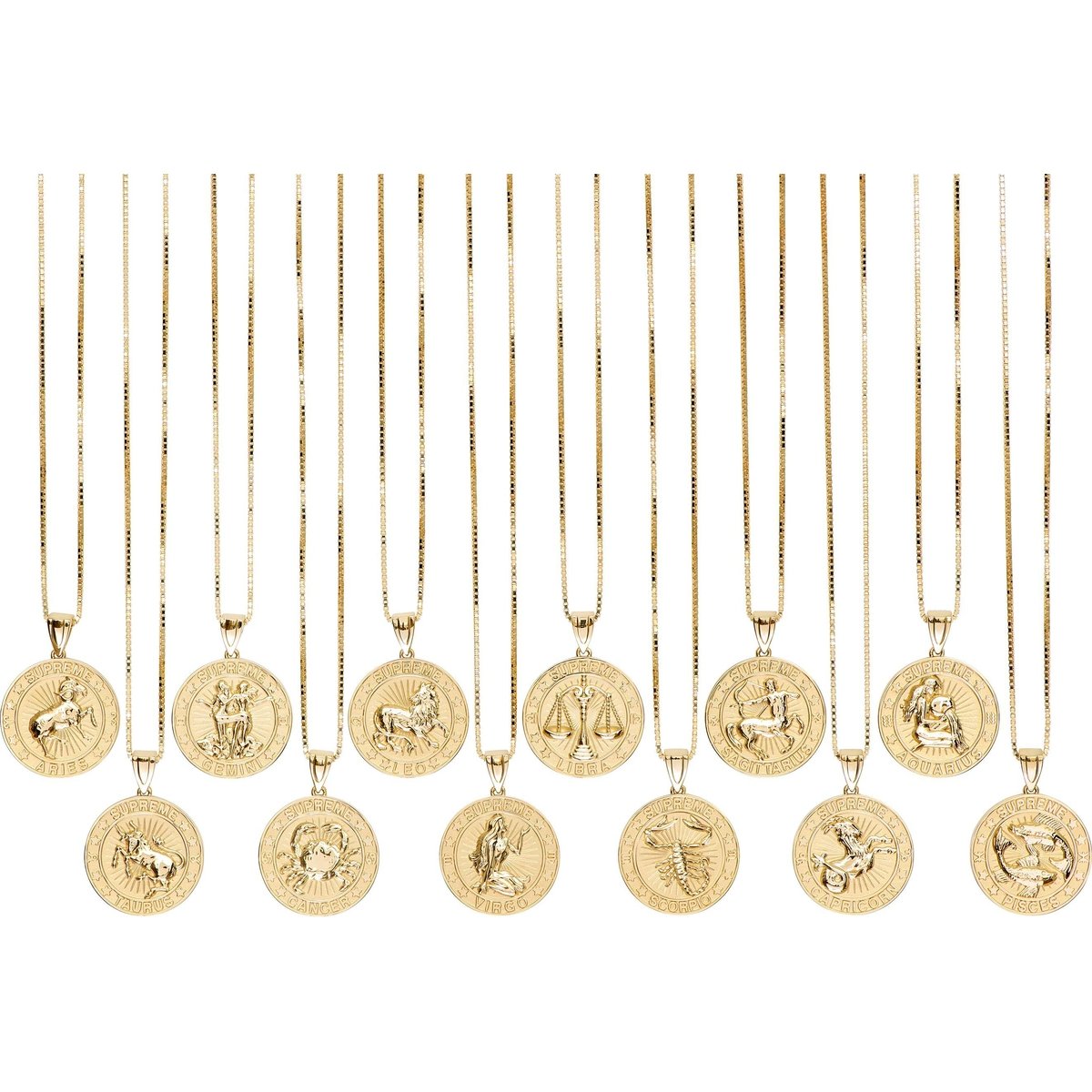 Supreme Supreme Jacob&Co 14K Gold Zodiac Pendant for fall winter 24 season