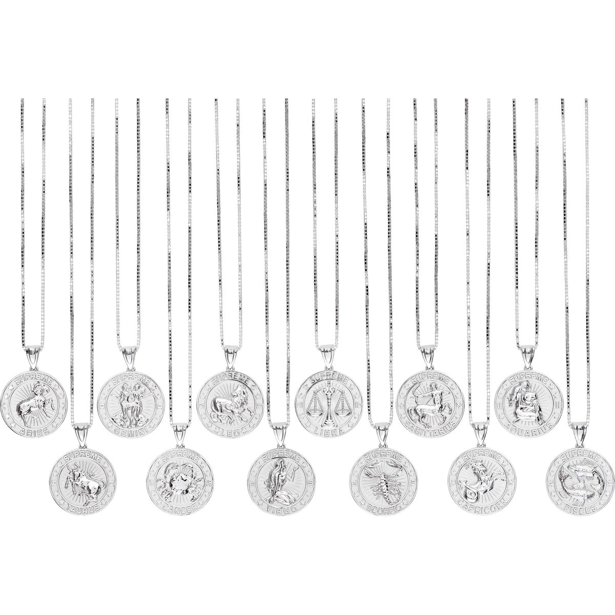 Supreme Supreme Jacob&Co Sterling Silver Zodiac Pendant  for fall winter 24 season