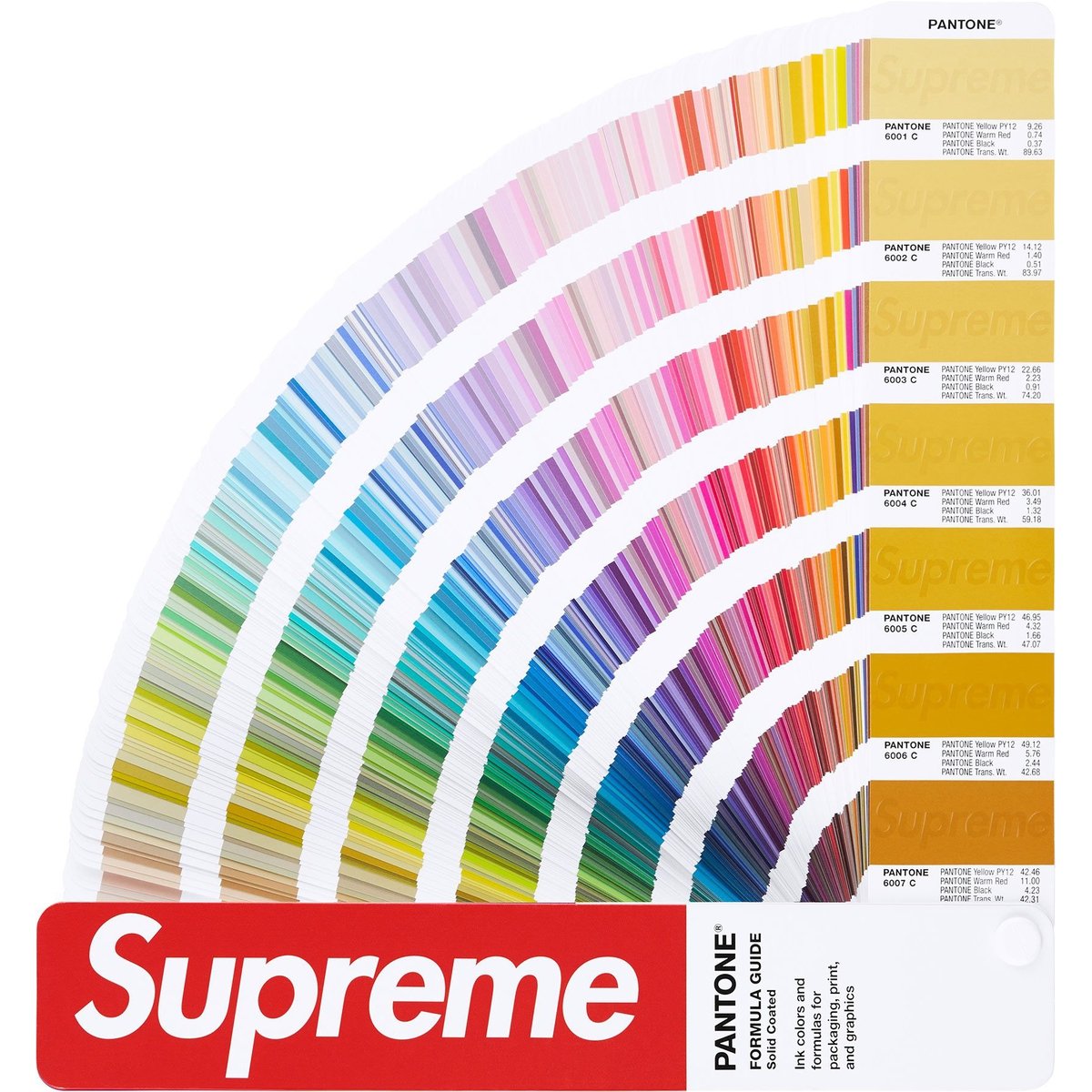 Details on Supreme Pantone Formula Guide from fall winter
                                            2024