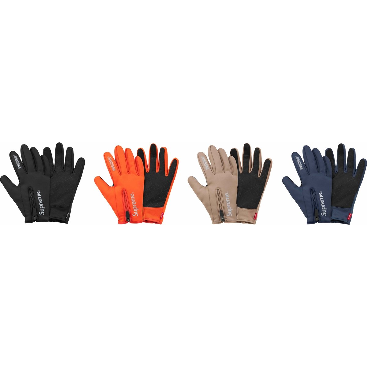 Supreme WINDSTOPPER Zip Gloves for fall winter 24 season