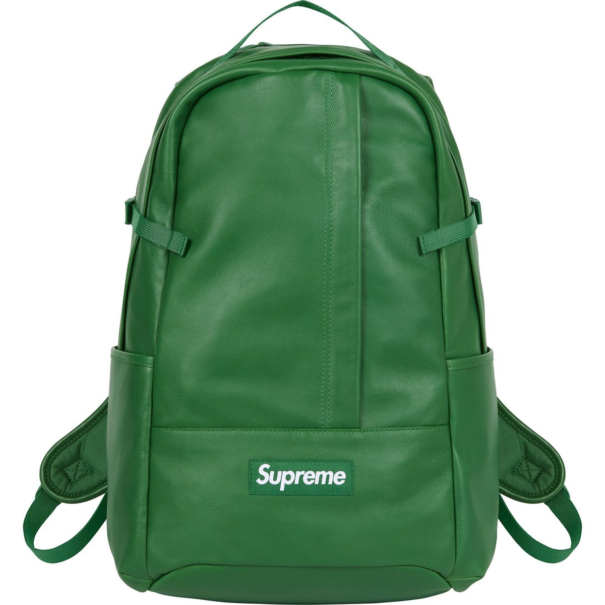 Details on Leather Backpack Green from fall winter
                                                    2024