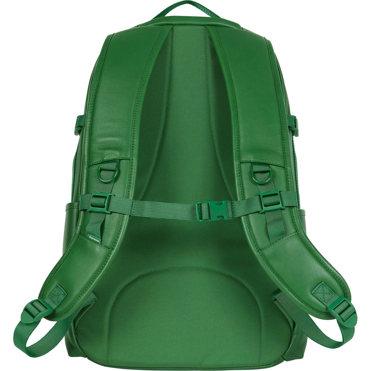 Details on Leather Backpack Green from fall winter
                                                    2024