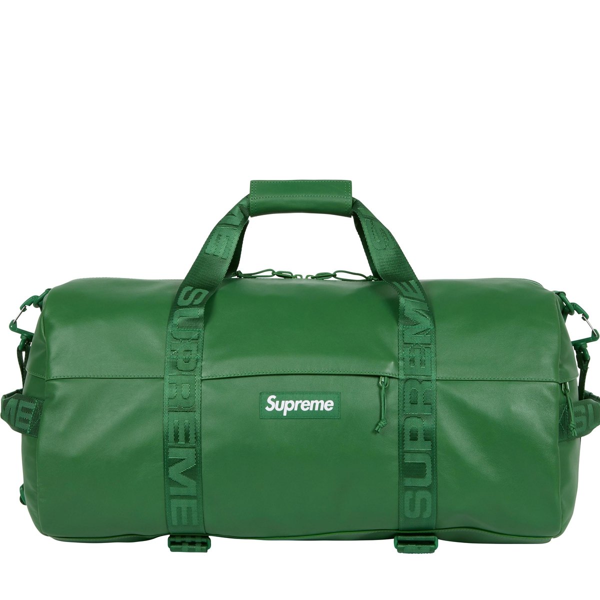 Details on Leather Duffle Bag Green from fall winter
                                                    2024