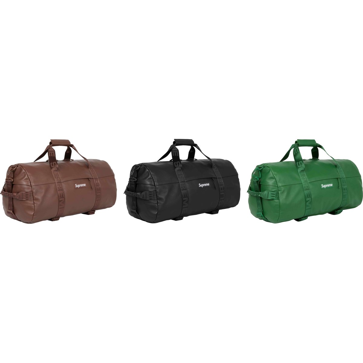 Supreme Leather Duffle Bag for fall winter 24 season