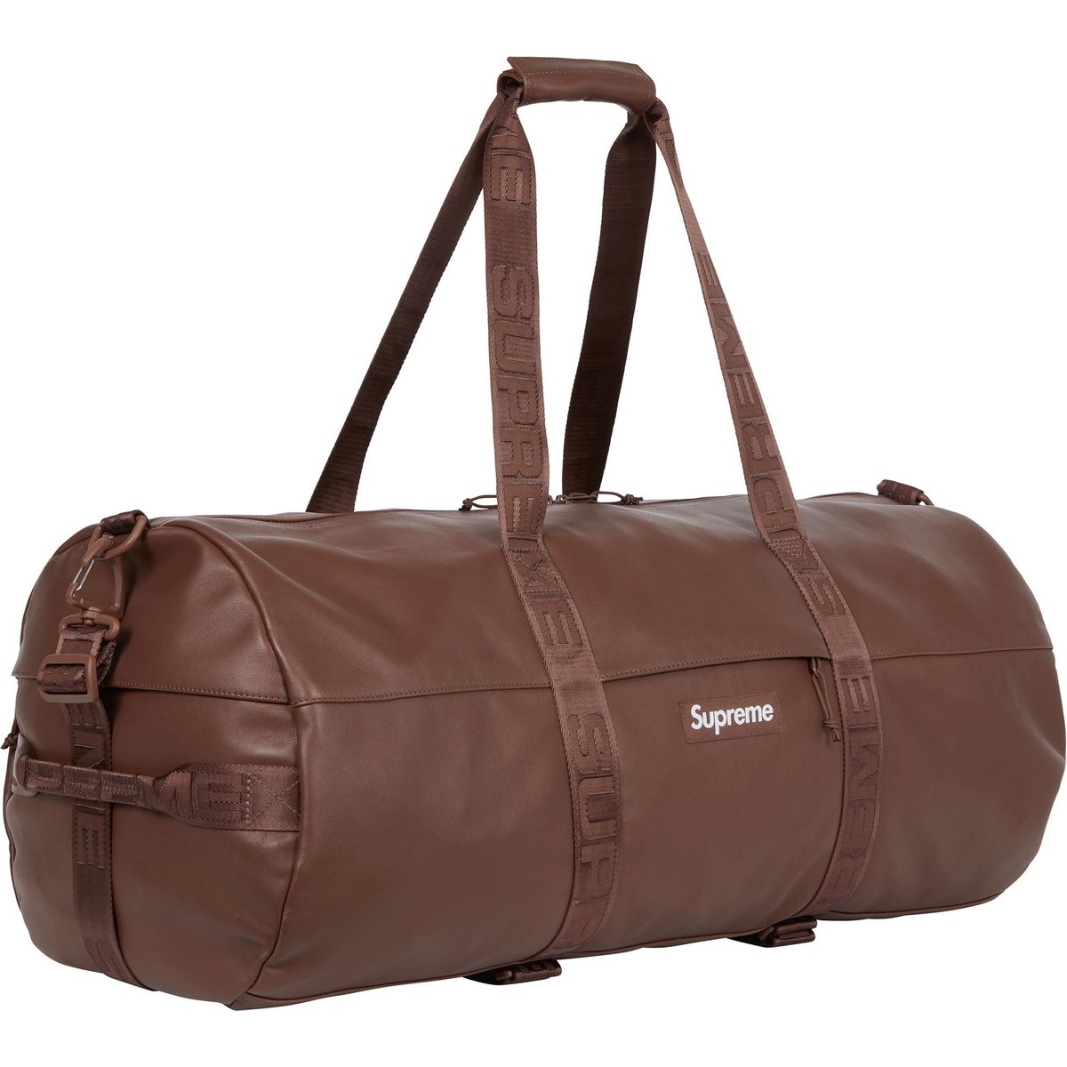 Details on Leather Large Duffle Bag Brown from fall winter
                                                    2024