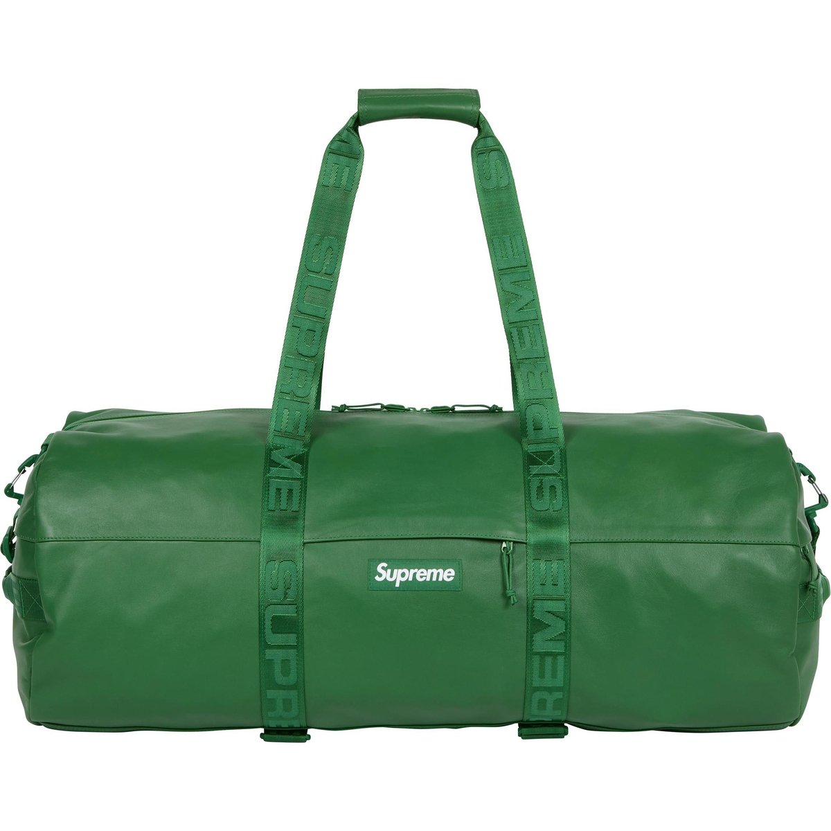 Details on Leather Large Duffle Bag Green from fall winter
                                                    2024