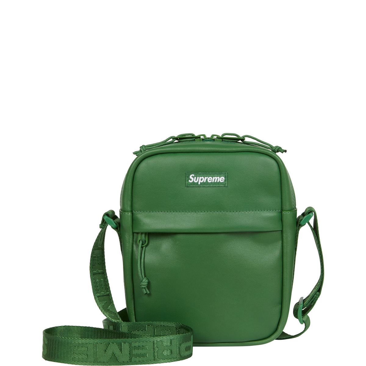 Details on Leather Shoulder Bag Green from fall winter
                                                    2024