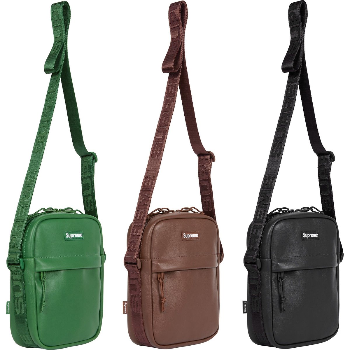 Supreme Leather Shoulder Bag for fall winter 24 season