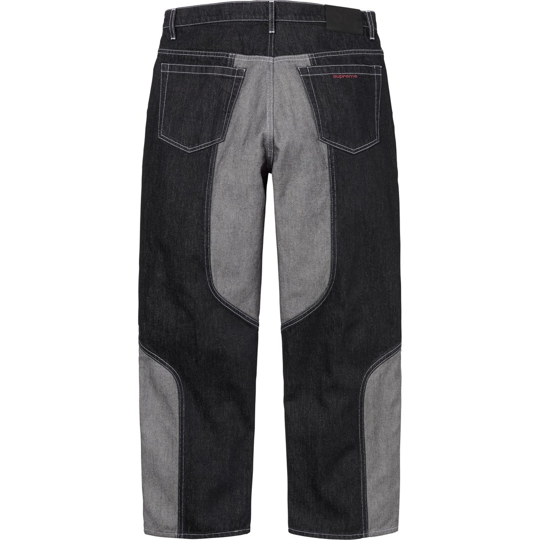 Details on 2-Tone Paneled Baggy Jean Black from fall winter
                                                    2024 (Price is $188)