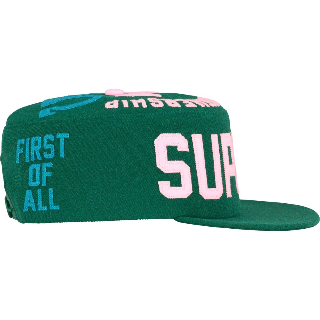 Details on Alpha Omega Pillbox Hat Dark Green from fall winter
                                                    2024 (Price is $58)