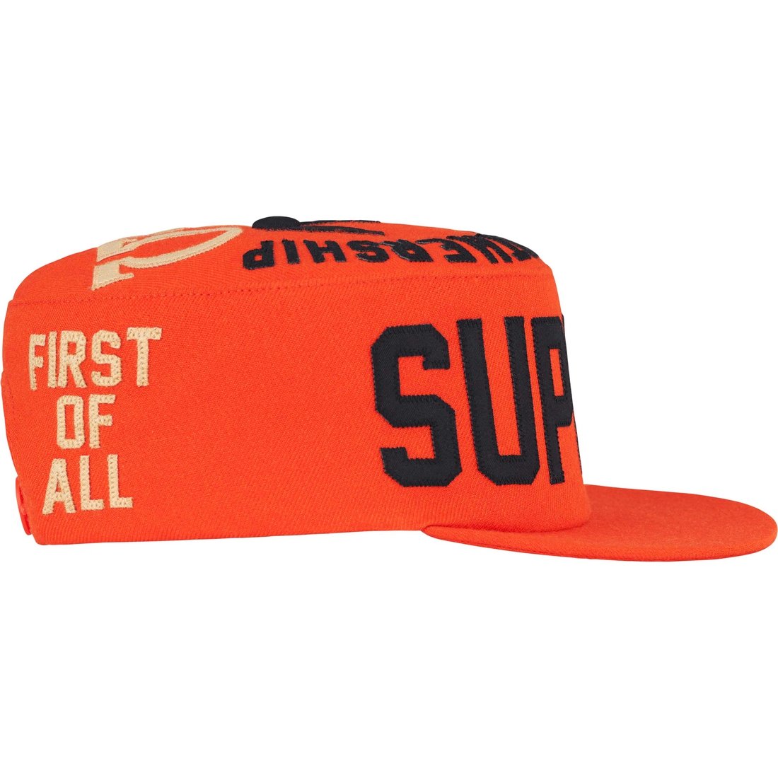 Details on Alpha Omega Pillbox Hat Orange from fall winter
                                                    2024 (Price is $58)