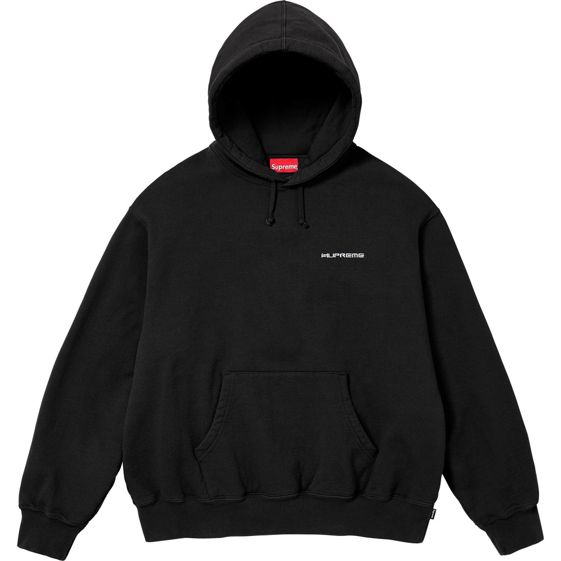 Details on AOI Stacked Hooded Sweatshirt Black from fall winter
                                                    2024 (Price is $168)