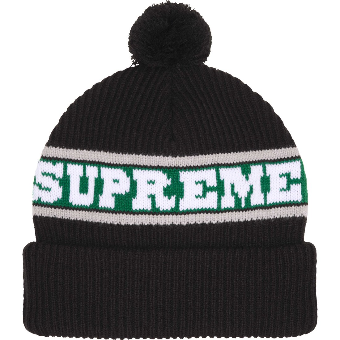 Details on Big Stripe Beanie Black from fall winter
                                                    2024 (Price is $40)