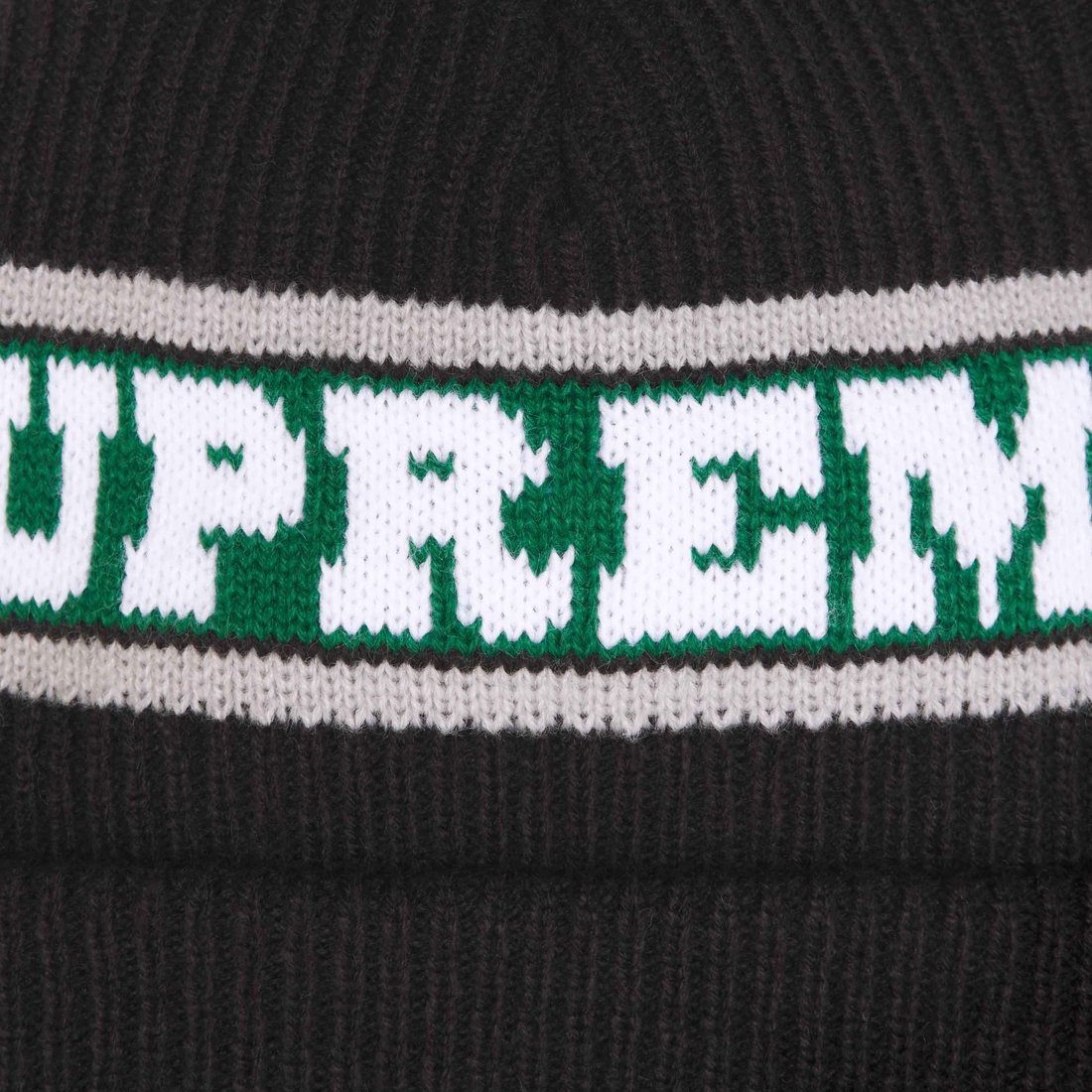 Details on Big Stripe Beanie Black from fall winter
                                                    2024 (Price is $40)