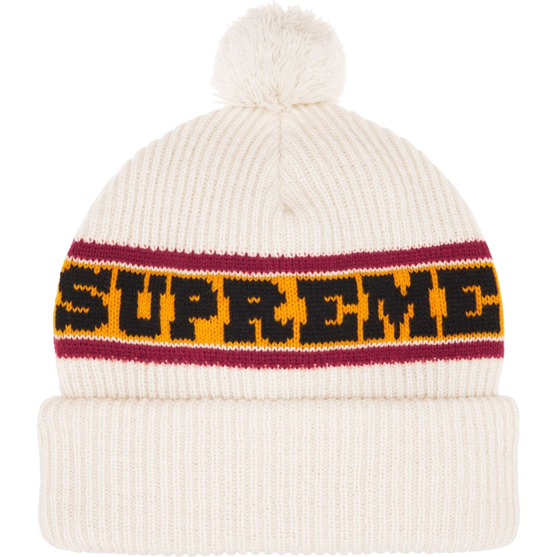 Details on Big Stripe Beanie Natural from fall winter
                                                    2024 (Price is $40)