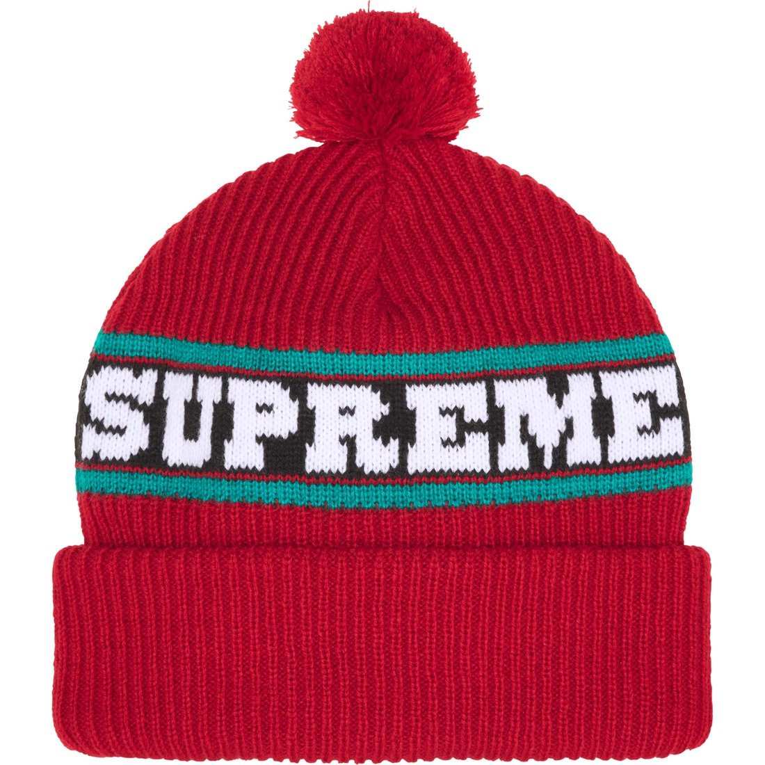 Details on Big Stripe Beanie Red from fall winter
                                                    2024 (Price is $40)