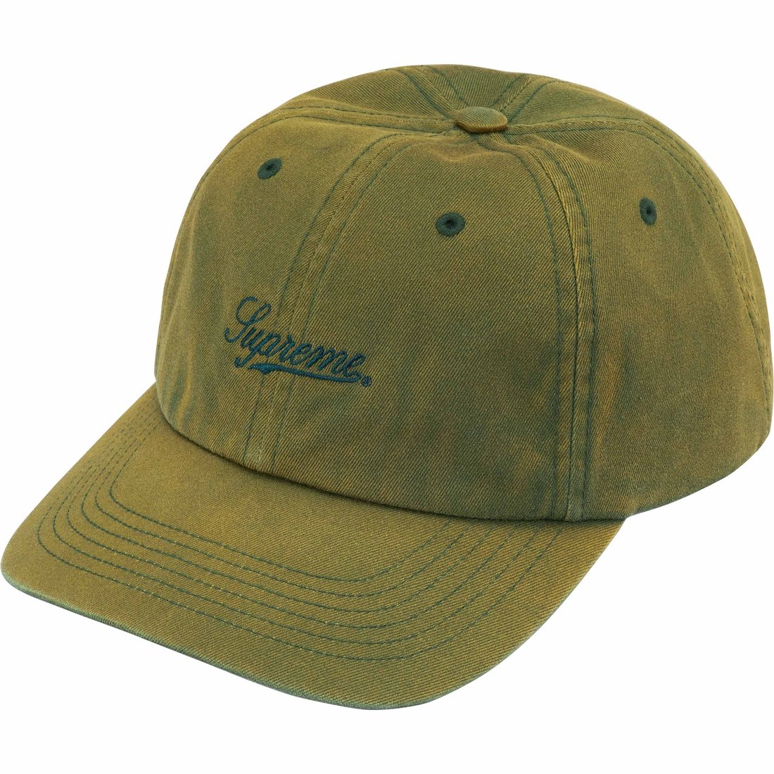 Details on Bleached Chino 6-Panel Green from fall winter
                                                    2024 (Price is $48)