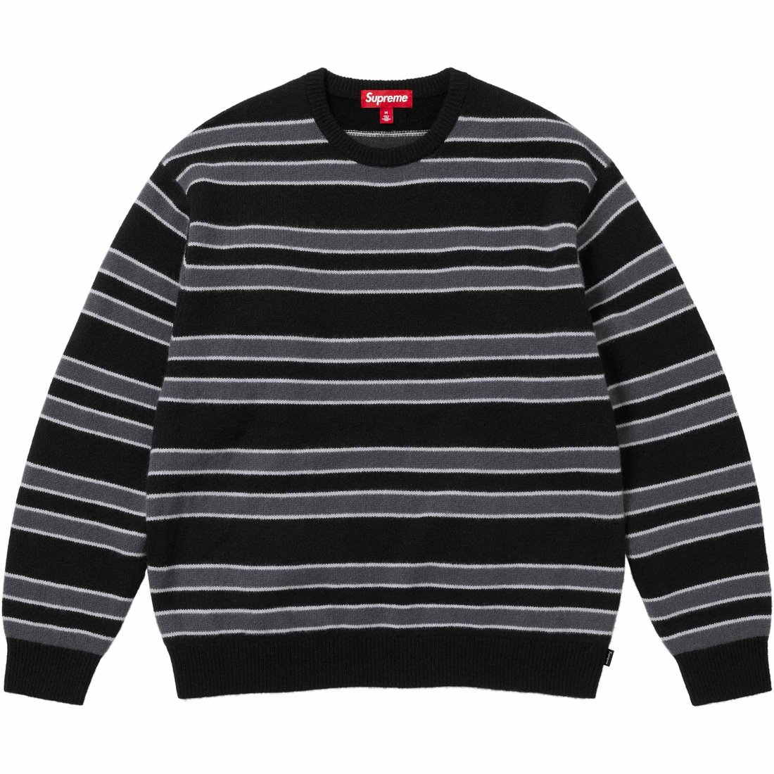 Supreme Cashmere Sweater (FW24) - Black Stripe - $268