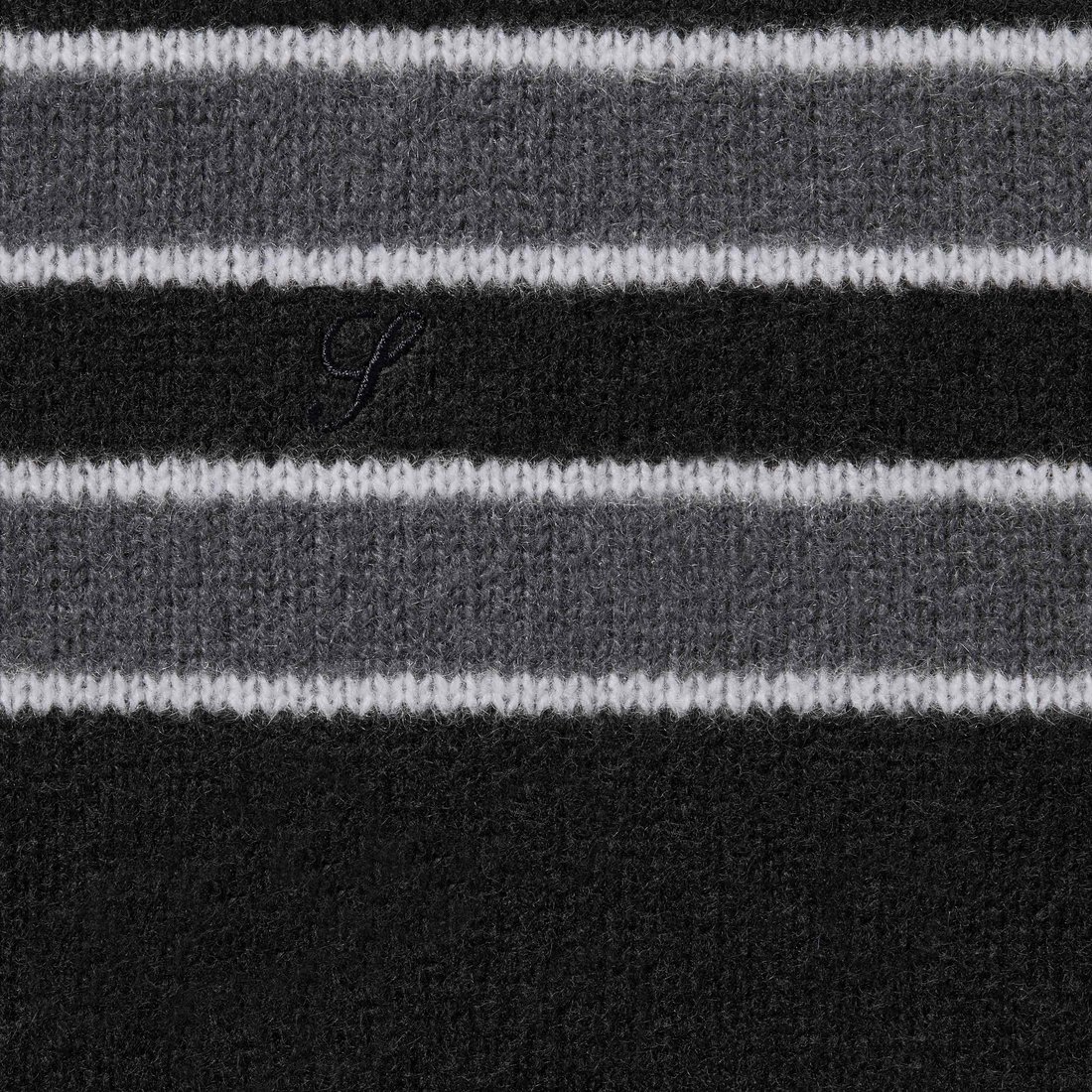 Details on Cashmere Sweater Black Stripe from fall winter
                                                    2024 (Price is $268)