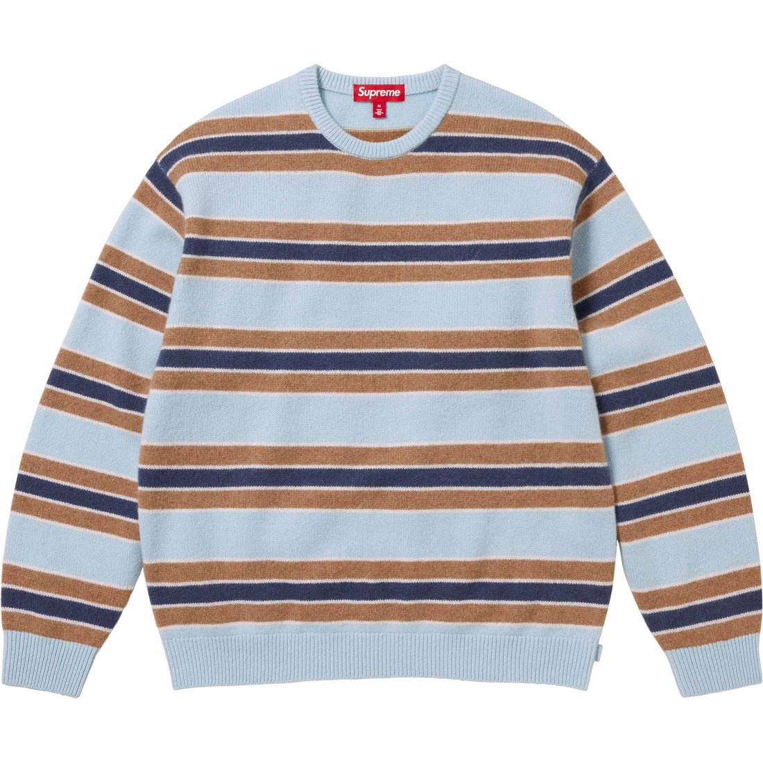 Details on Cashmere Sweater Blue Stripe from fall winter
                                                    2024 (Price is $268)