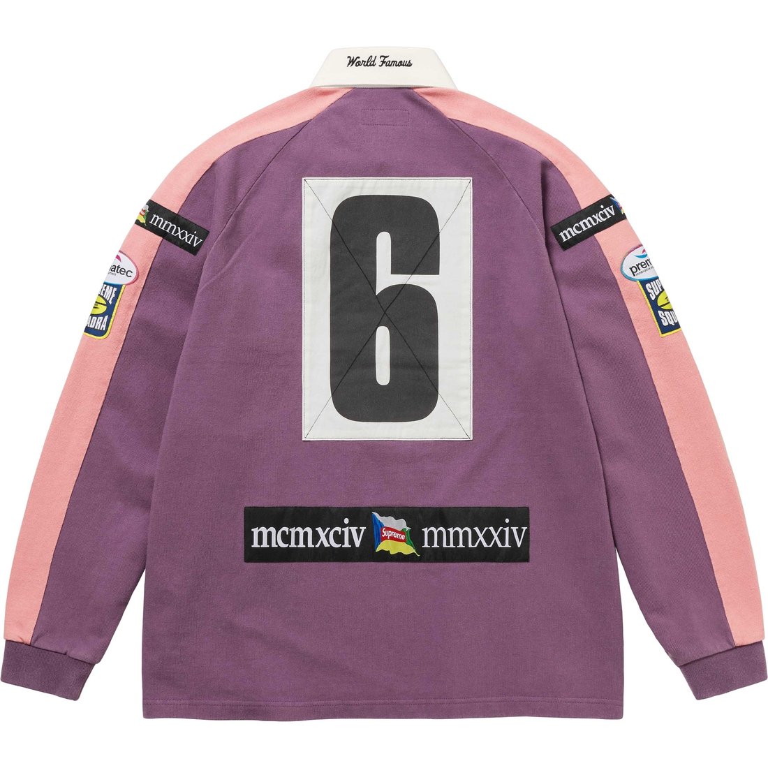 Details on Chest Stripe Rugby Purple from fall winter
                                                    2024 (Price is $148)