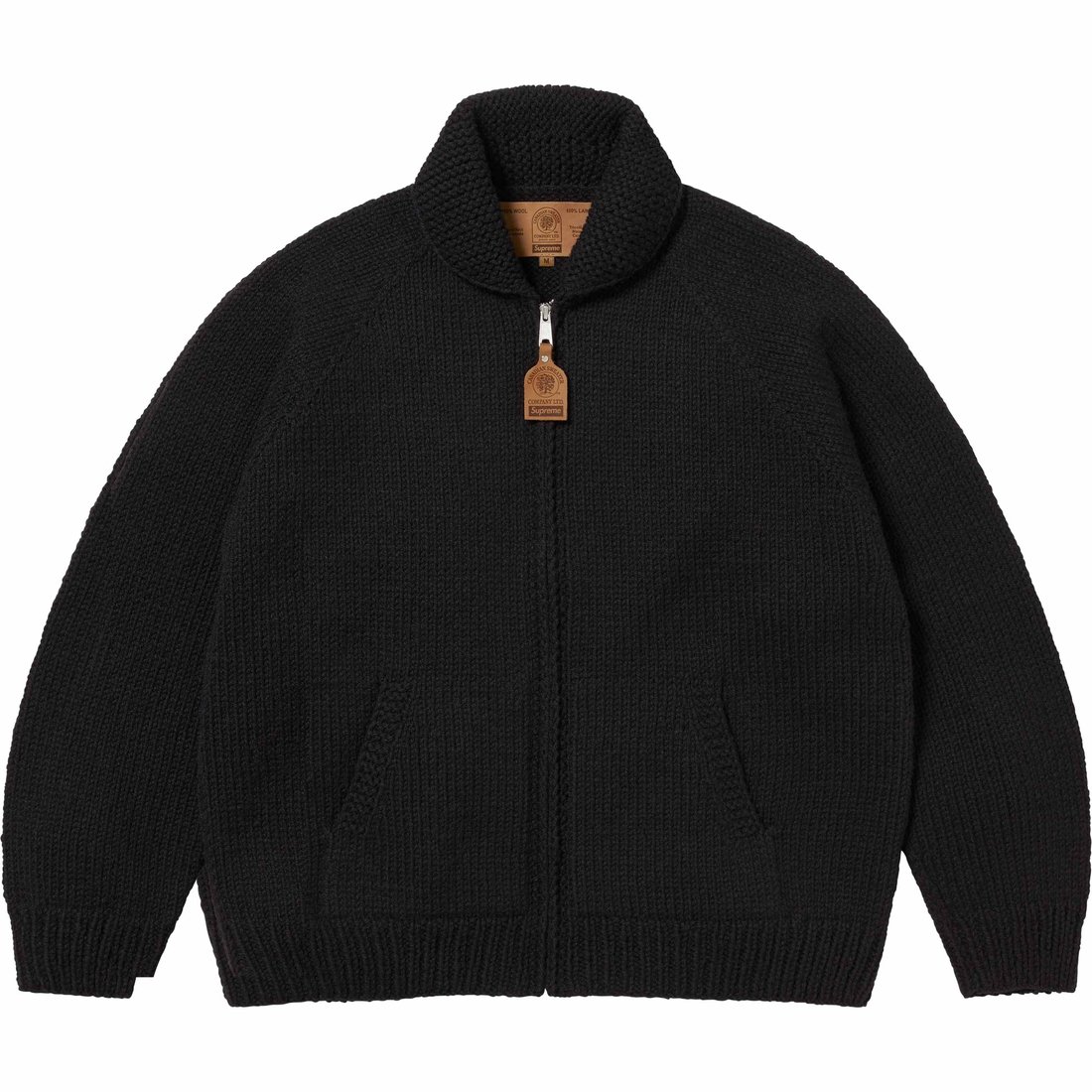 Details on Child Of Hell Cowichan Sweater Black from fall winter
                                                    2024 (Price is $548)