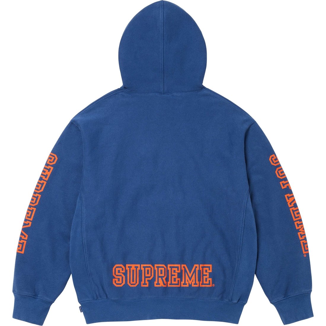 Details on Collegiate Sleeve Hooded Sweatshirt Dark Royal from fall winter
                                                    2024 (Price is $158)