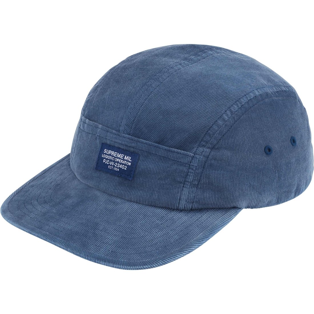 Details on Corduroy Pocket Camp Cap Blue from fall winter
                                                    2024 (Price is $48)