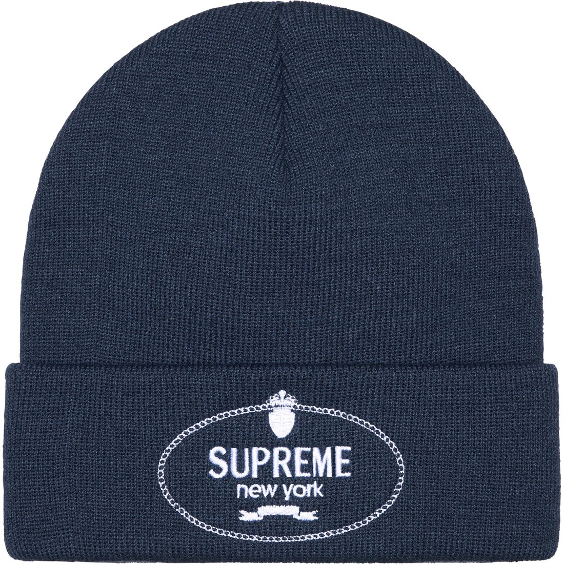 Details on Crest Beanie Navy from fall winter
                                                    2024 (Price is $40)