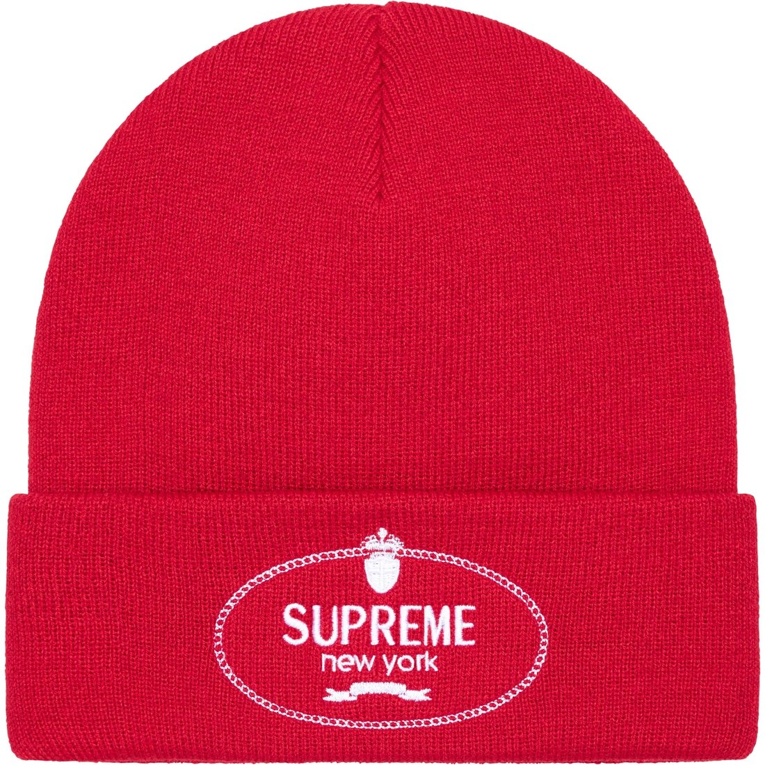 Details on Crest Beanie Red from fall winter
                                                    2024 (Price is $40)